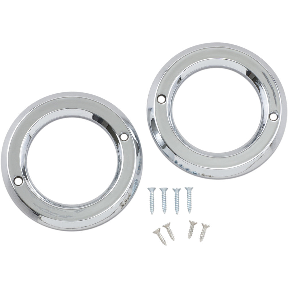 Motor Trike Accent Rings - Trax Fog Lights - Chrome MTEL-0153