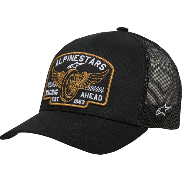 Alpinestars Heritage Patch Trucker Hat - Black/Black - One Size 1214-81721-1010-OS