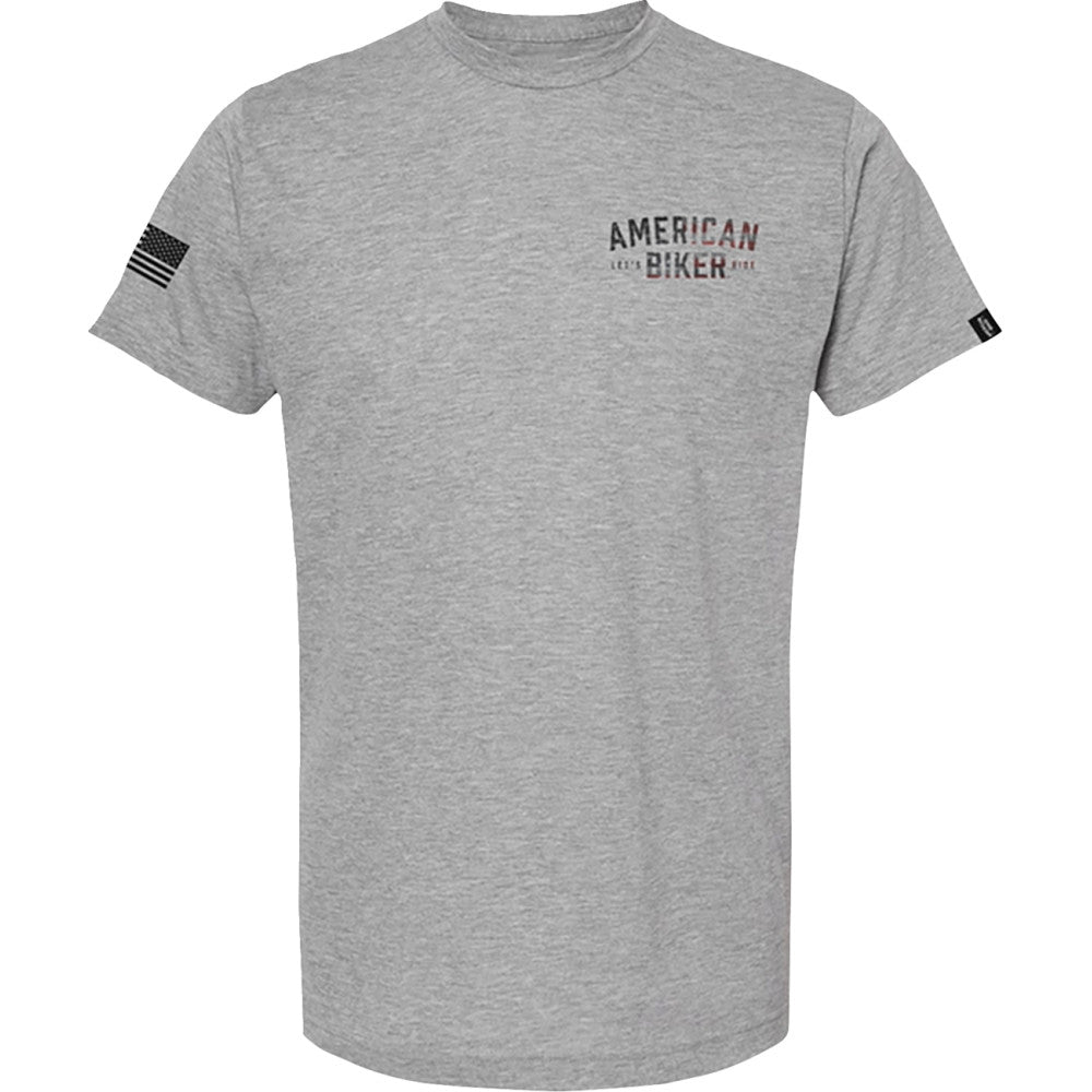 AMERICAN BIKER Biker Sam Active T-Shirt - Red/White/Blue - Large ABBRWBSAM02S241GYLR