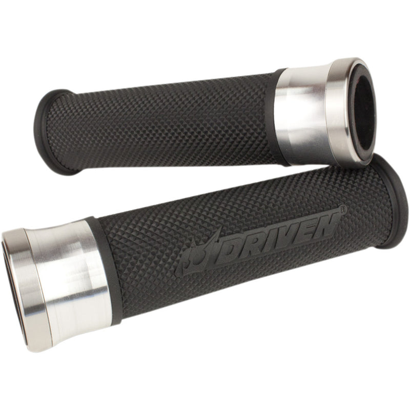 DRIVEN RACING Halo Grips - Silver/Black DHS-SL
