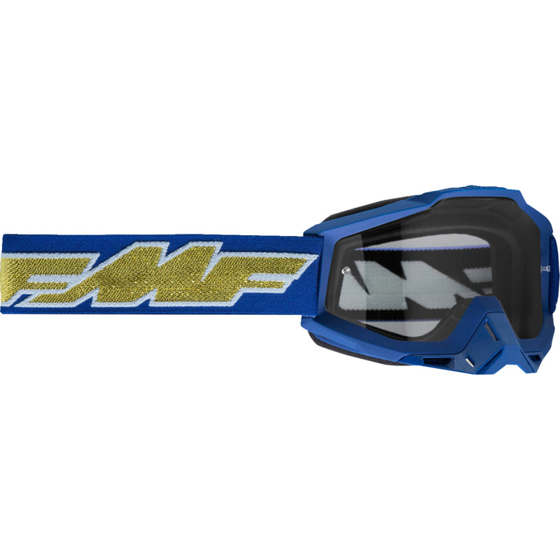 FMF PowerBomb Goggles - Rocket - Deep Navy - Clear F-50036-00010