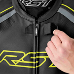 RST S1 D3O CE Leather Suit - Black/Grey/Fluro Yellow - L