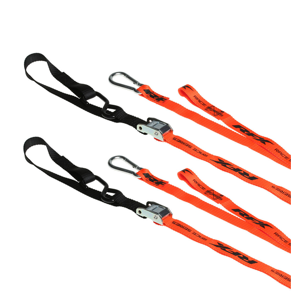 RFX 1.0 Tie Downs Soft Loop & Carabiner Orange FXTD 30000 55OR