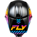 Fly Kinetic Youth Racing Menace Helmet Black/Sunrise YL