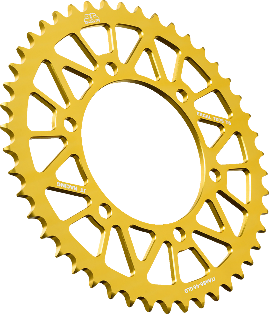 JT SPROCKETS Rear Sprocket - Aluminum - 46 Tooth - Gold - KLE 300/FZ6 JTA486.46GLD by JT Rear Sprockets   Aluminum/Alloy