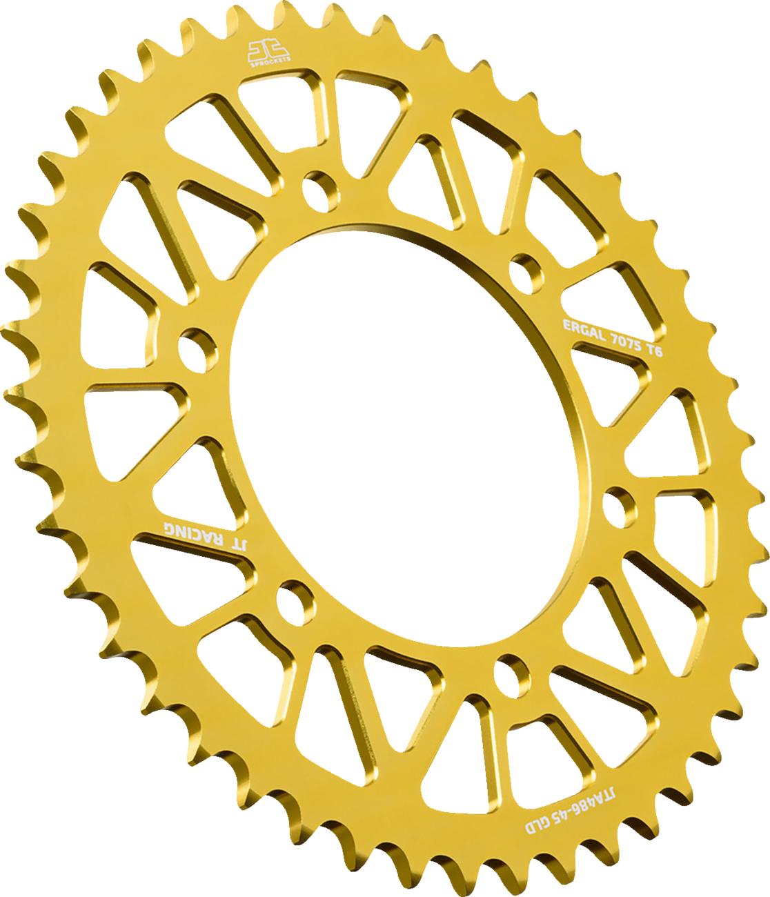 JT SPROCKETS Rear Sprocket - Aluminum - 45 Tooth - Gold - Kawasaki/Suzuki/Yamaha JTA486.45GLD by JT Rear Sprockets   Aluminum/Alloy