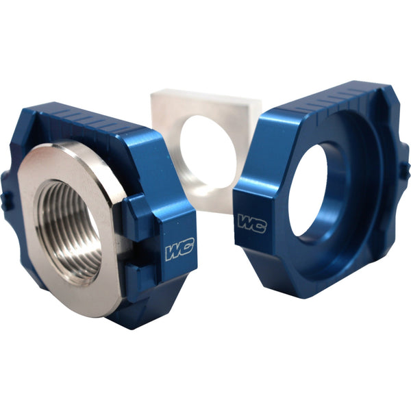 Works Connection Elite Axle Block Kit - Blue - Gas Gas/Husqvarna/KTM 17-251
