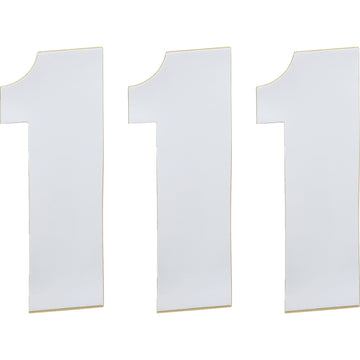 Moose Racing Race Number 1 - White - 6" 80101