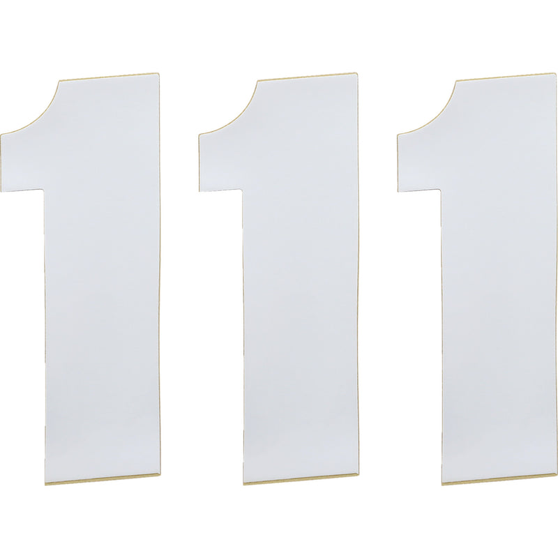Moose Racing Race Number 1 - White - 6" 80101