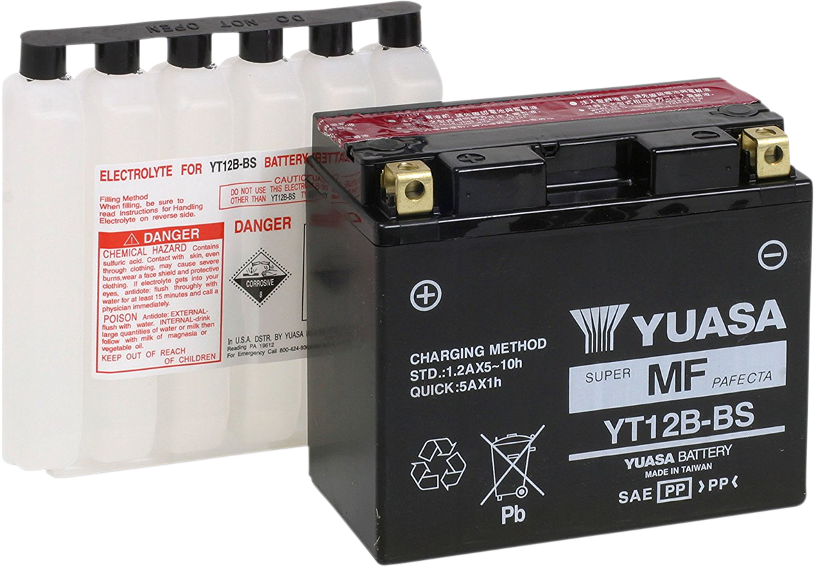 Yuasa AGM Battery - YT12B-BS - .52 L YUAM6212B