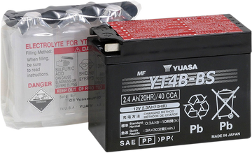 Yuasa AGM Battery - YT4B-BS - .12 L YUAM62T4B