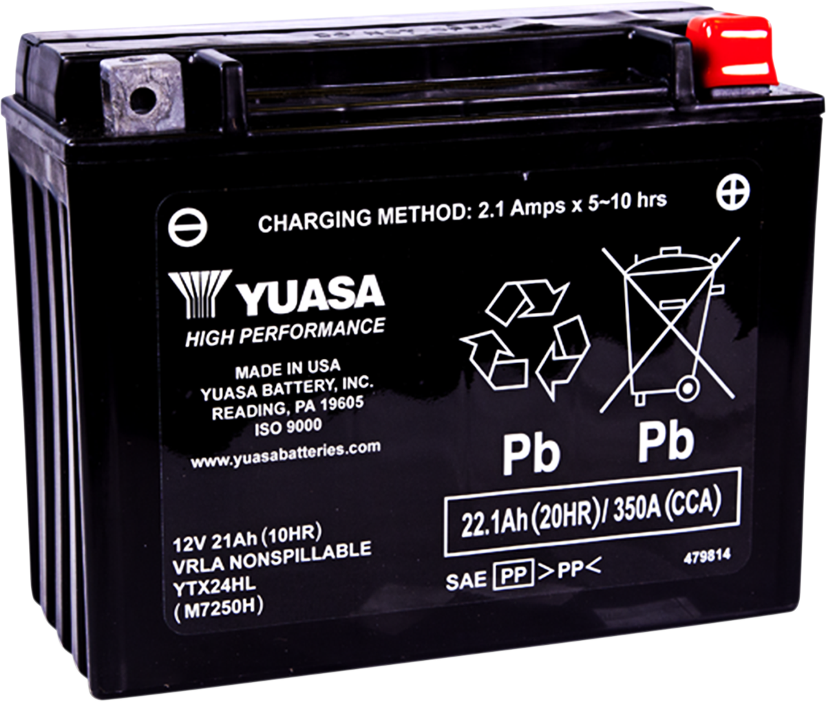 Yuasa AGM Battery - YTX24HL YUAM7250H