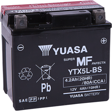 Yuasa AGM Battery - YTX5L-BS - .24 L YUAM32X5B