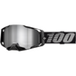 100% Armega Goggle - Black - Silver Mirror 50005-00030