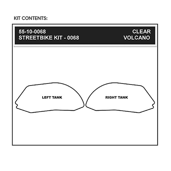 STOMPGRIP Traction Pad Tank Grips - Volcano - Clear - Ducati 55-10-0068C