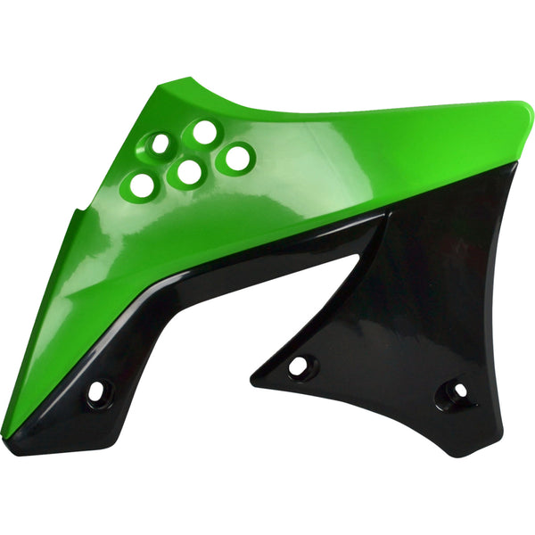 Polisport Radiator Cover - '09/ '12 OEM Green/Black - KX 250F 8412800001