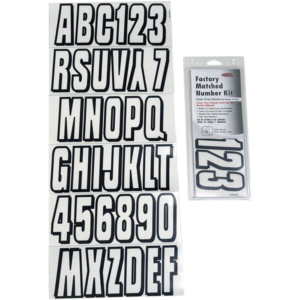 Hardline I.D. Sticker Kit - 320 Series - Clear 320 CLBLK