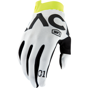 100% Racer iTrack Glove White - Medium by 100%