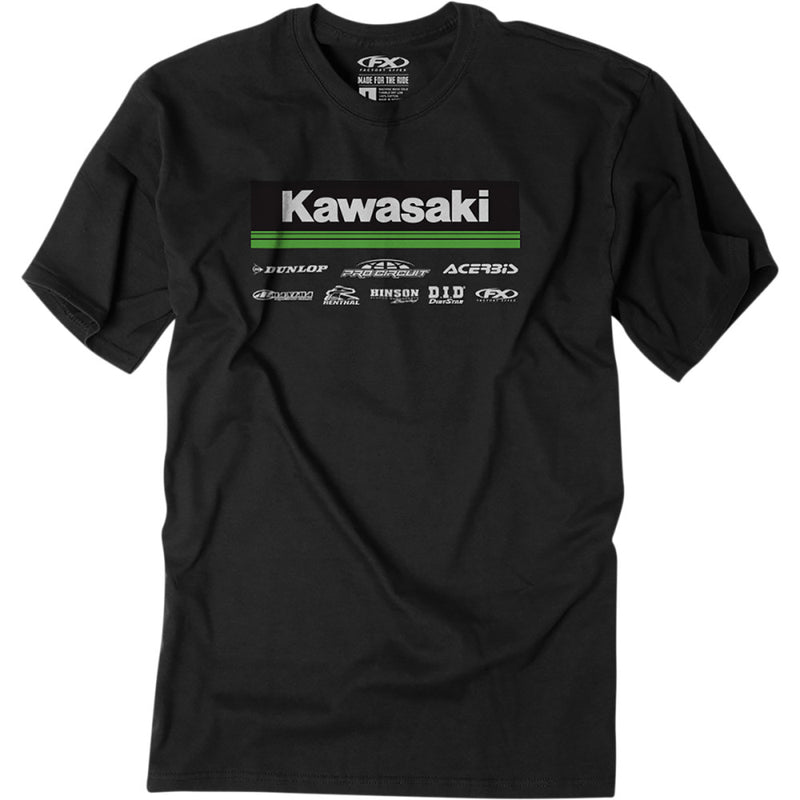 FACTORY EFFEX Kawasaki 21 Racewear T-Shirt - Black - Large 24-87124