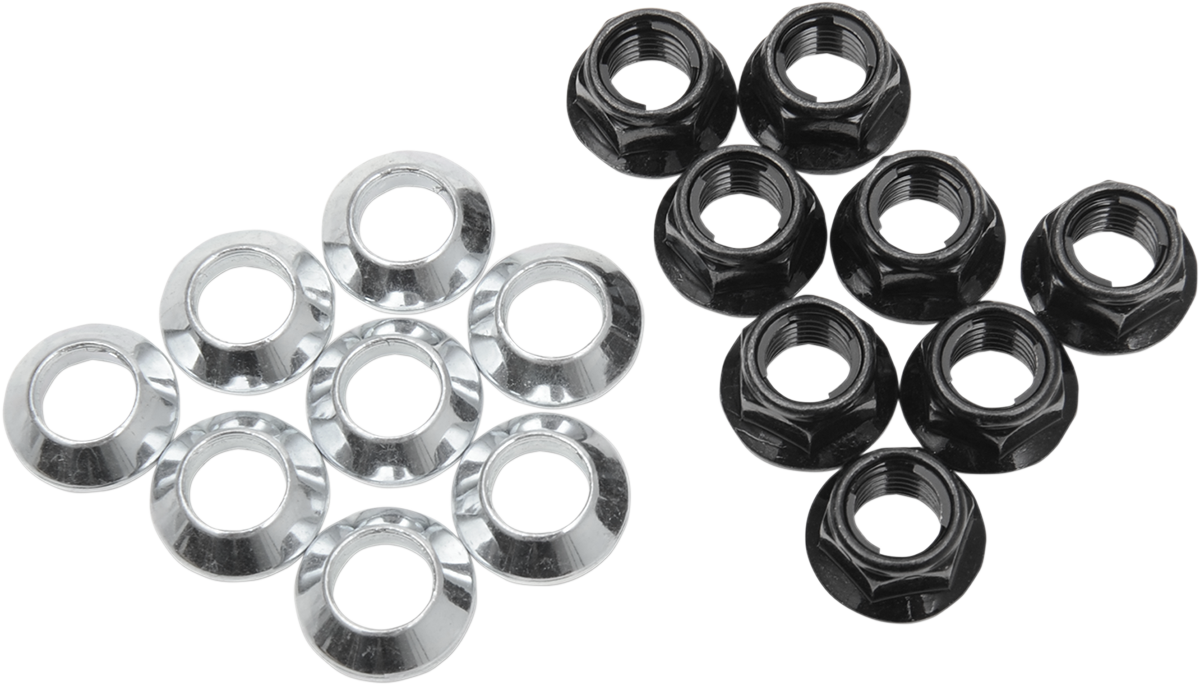 BOLT Flange Lug Nut - Locking - Black - 8-Pack 2005-LUG.B