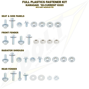 BOLT Body Work Fastener Kit - Kawasaki KAW-001765