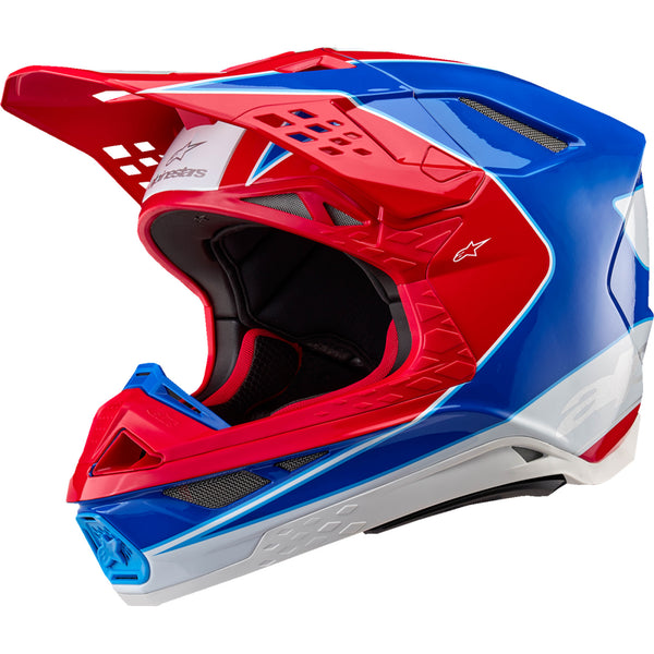 Alpinestars Supertech M10 Helmet - Aeon - MIPS - Gloss Bright Red/Blue - Medium 8301923-3017-M