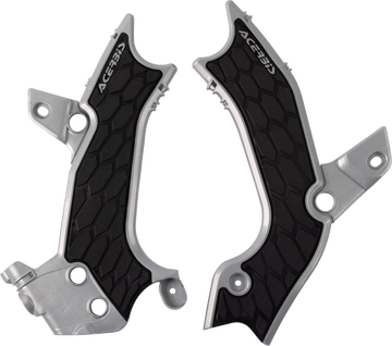 ACERBIS X-Grip Frame Guards - Silver/Black - KX 450 2983671015