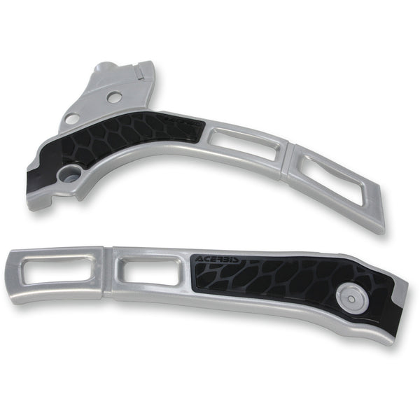 Acerbis X-Grip Frame Guards - Silver/Black - YZ 125/250/125X/250X 2464741015