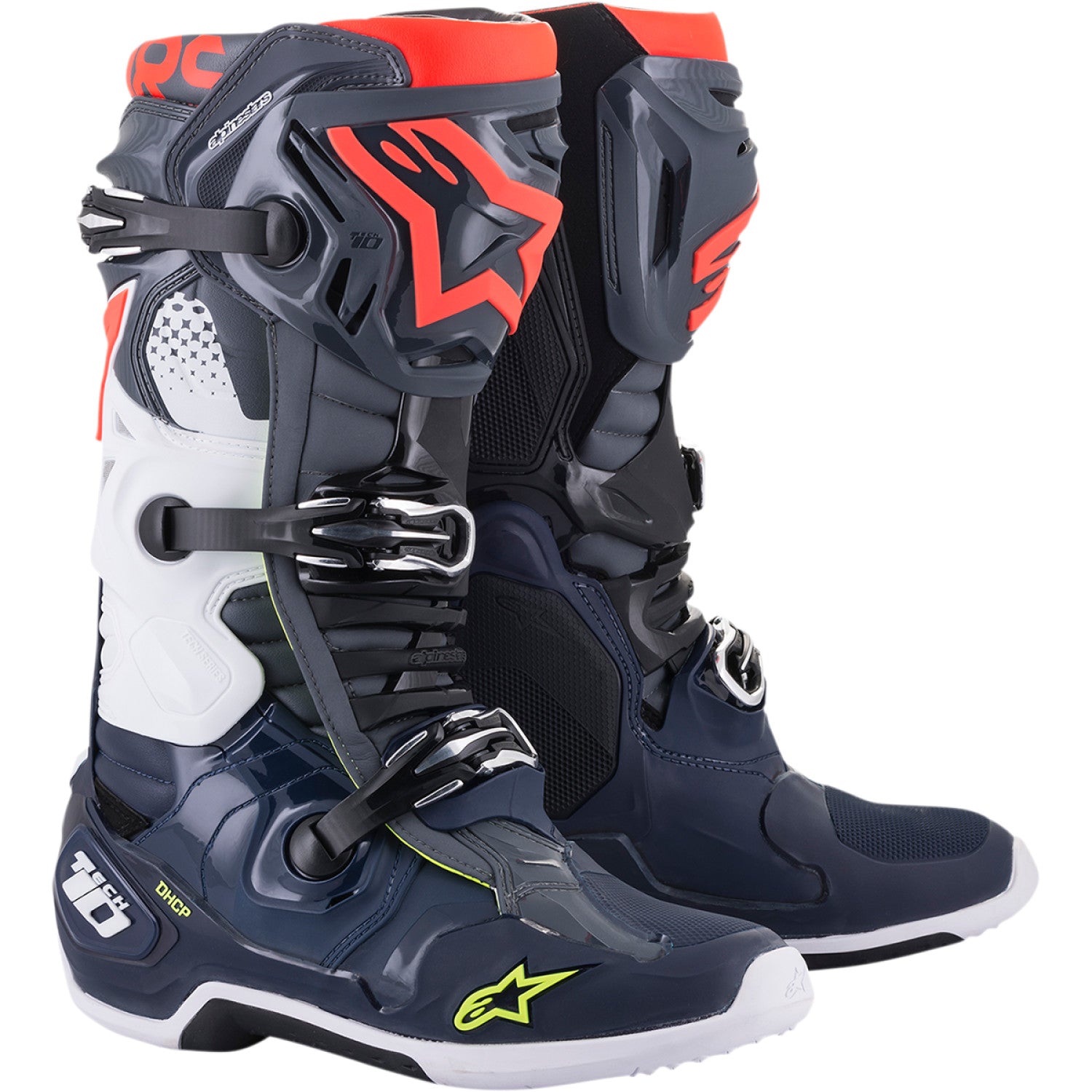 ALPINESTARS Tech 10 Boots - Dark Gray/Dark Blue/Red - US 7 2010020-9079-7