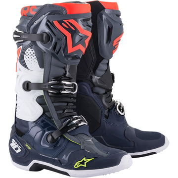 ALPINESTARS Tech 10 Boots - Dark Gray/Dark Blue/Red - US 7 2010020-9079-7