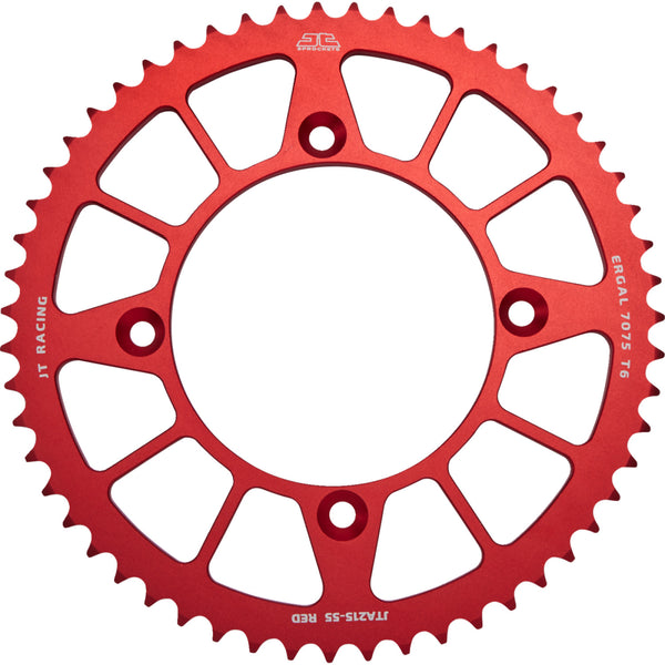 JT Sprockets Rear Sprocket - Red - 55 Tooth - Honda JTA215.55RED