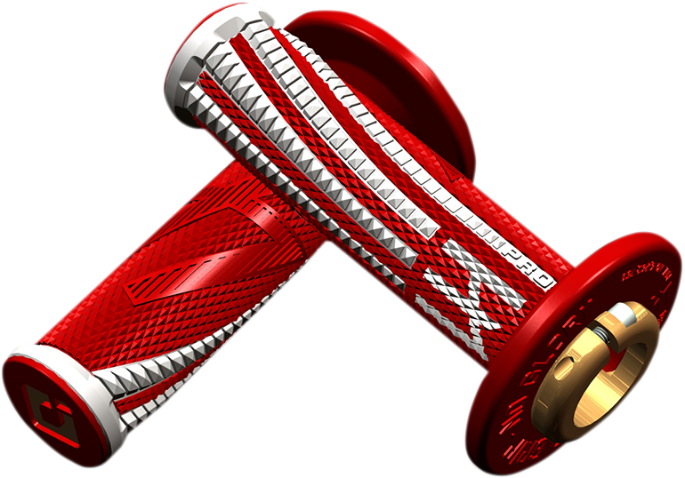 ODI Emig Pro V2 Lock-On Grips - Red/White H36EPRW