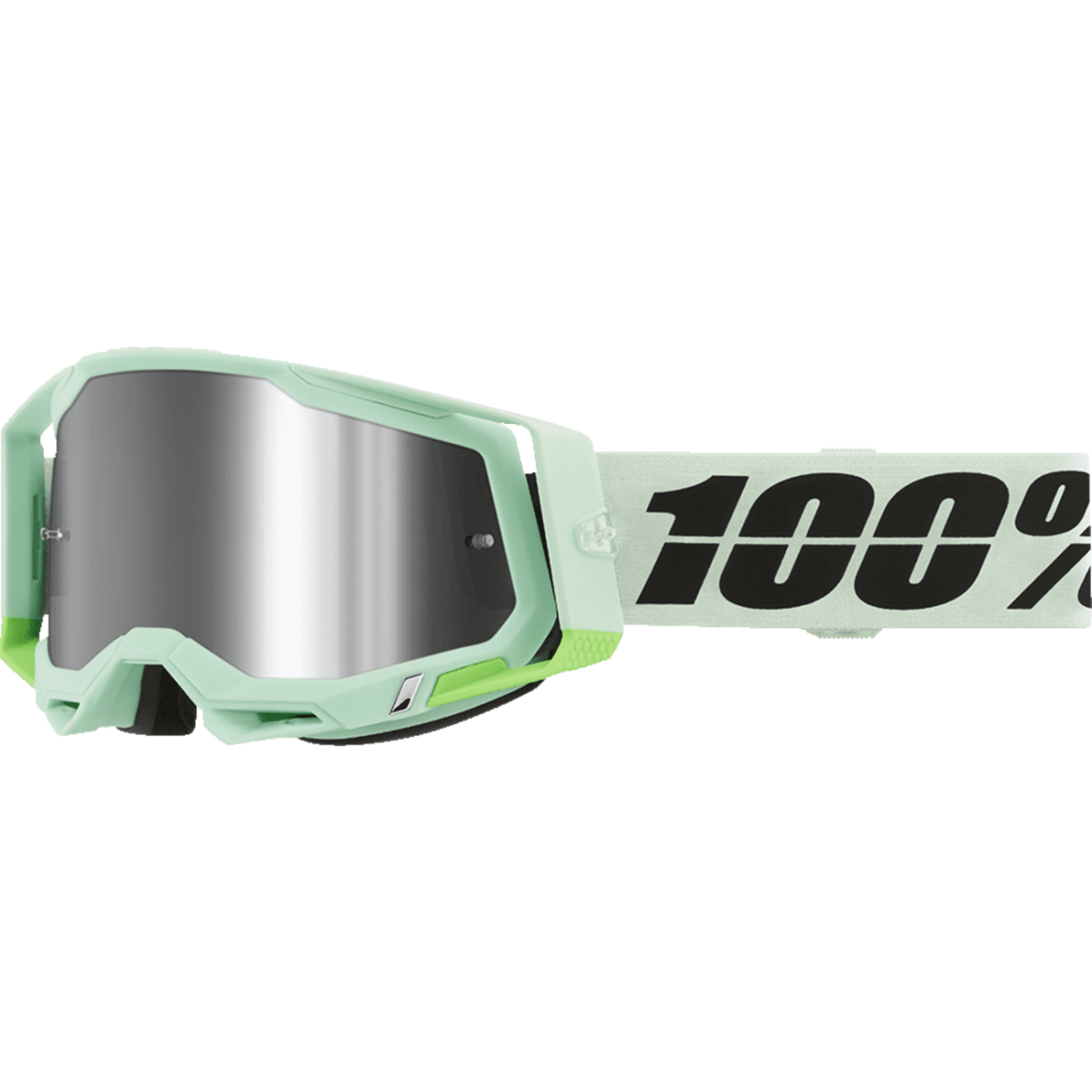 100% Racecraft 2 Goggle Palomar Mirror Silver Flash Lens by 100%