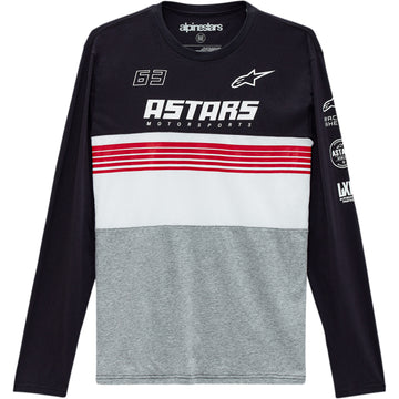 ALPINESTARS Turbo Long-Sleeve T-Shirt - Black/Heather Gray - XL 1213711111028XL