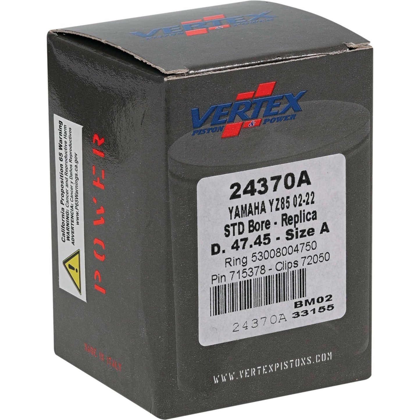 Piston Kit Cast 47.44/Std Yam