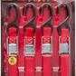 ERICKSON Buckle Tie-Down - 1" x 5-1/2' - 4 Pack -Red 05605
