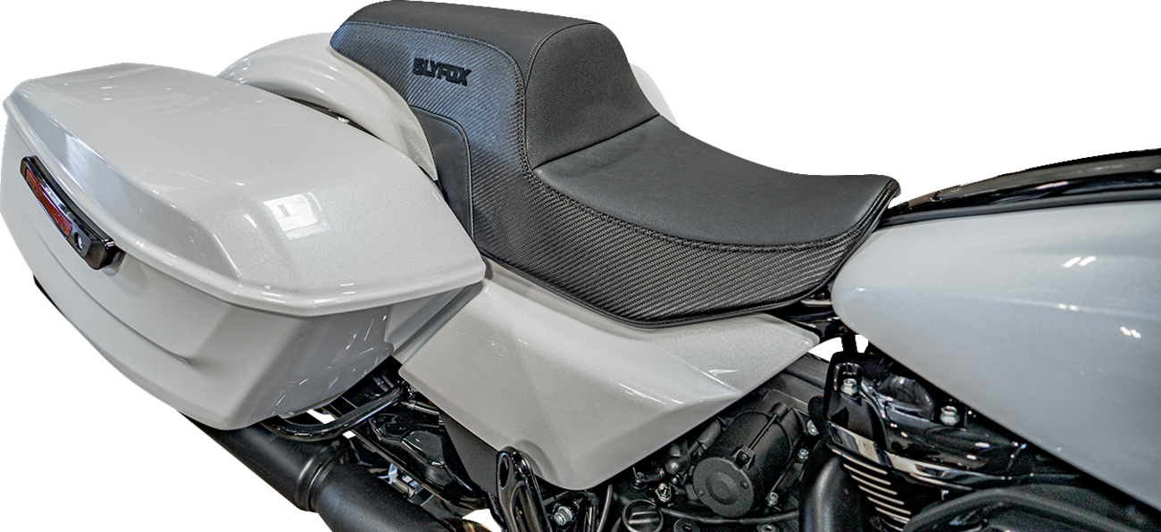 SLYFOX Drifter Tour Seat - Vinyl w/ Slipstop - Black Logo - FL '23-'24 4685A-Slyfox