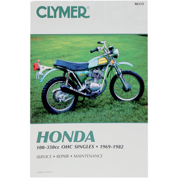 CLYMER Manual - Honda - 100-350 OHC Singles CM315