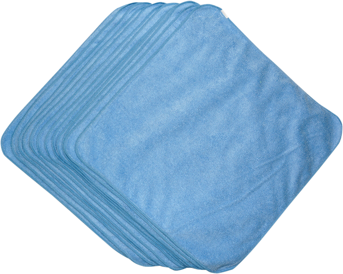 HARDLINE Microfiber Towels - Blue - 12-Pack M16260B