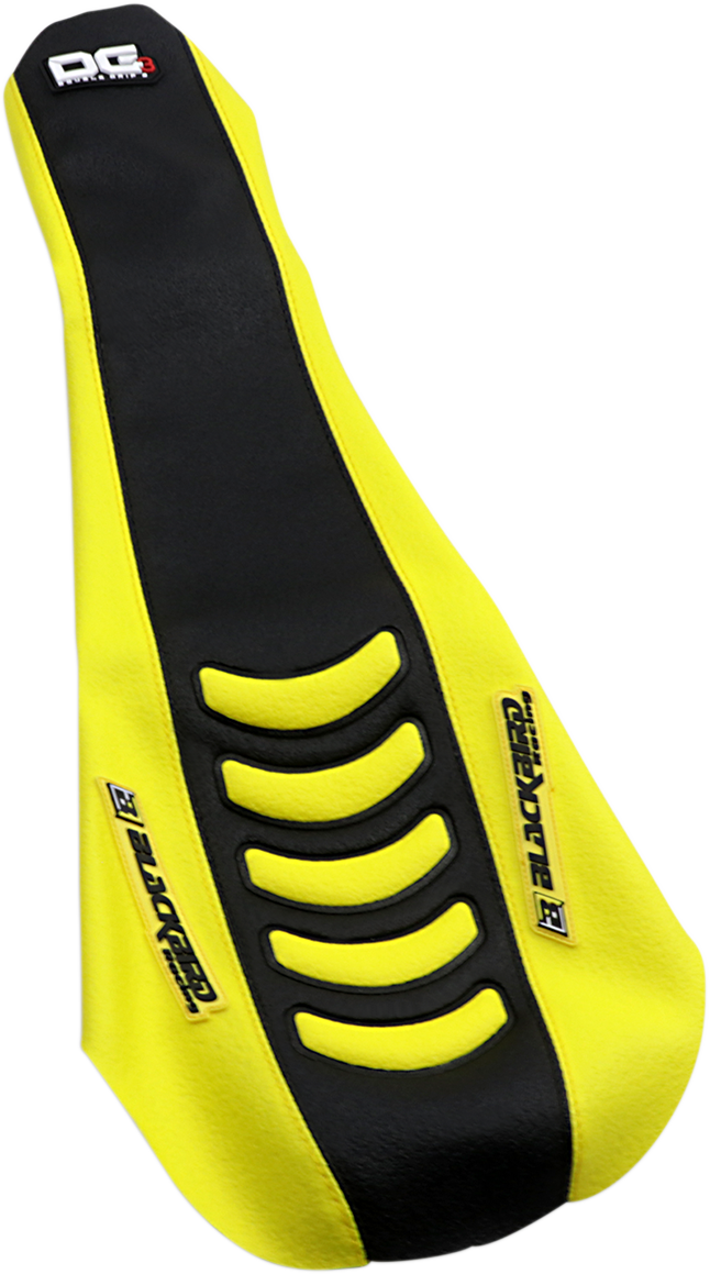 Blackbird Racing Double Grip 3 Seat Cover - Black/Yellow - Suzuki 1325HUS | Seat Covers