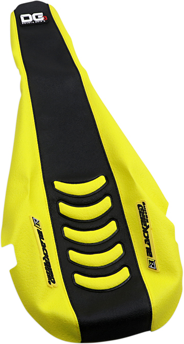 Blackbird Racing Double Grip 3 Seat Cover - Black/Yellow - Suzuki 1330HUS | Seat Covers