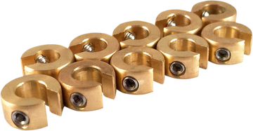 NO-MAR Wheel Weights - 1/4 oz - Brass - 10 Pack WT-SPK10BR-25