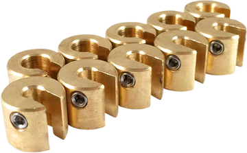 NO-MAR Wheel Weights - 1/2 oz - Brass - 10 Pack WT-SPK10BR-50