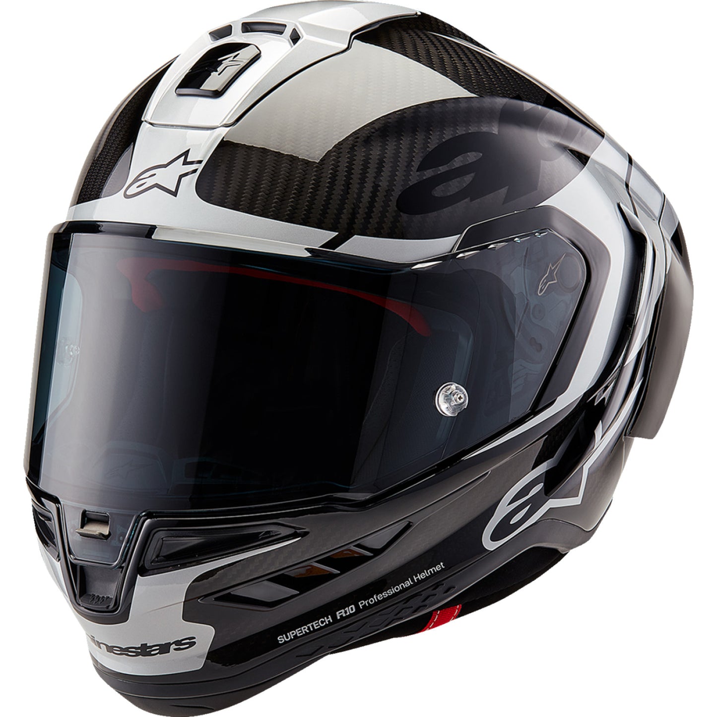 ALPINESTARS Supertech R10 Helmet - Element - Carbon/Silver/Black - Large 8200324-1368-L