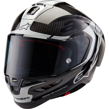 ALPINESTARS Supertech R10 Helmet - Element - Carbon/Silver/Black - Small 8200324-1368-S