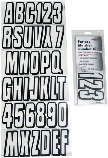 HARDLINE I.D. Sticker Kit - 320 Series - Clear 320 CLBLK