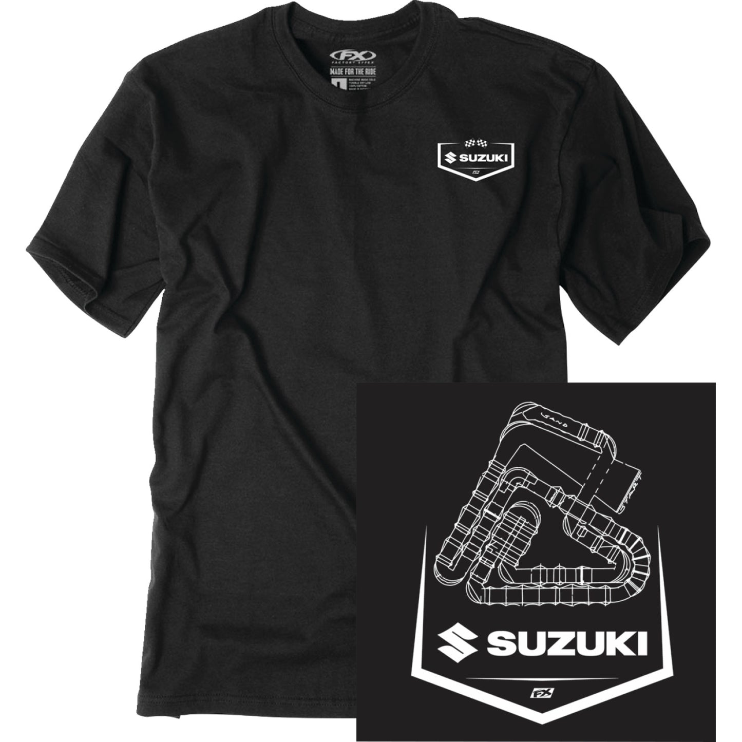FACTORY EFFEX Suzuki Track T-Shirt - Black - Medium 28-87402