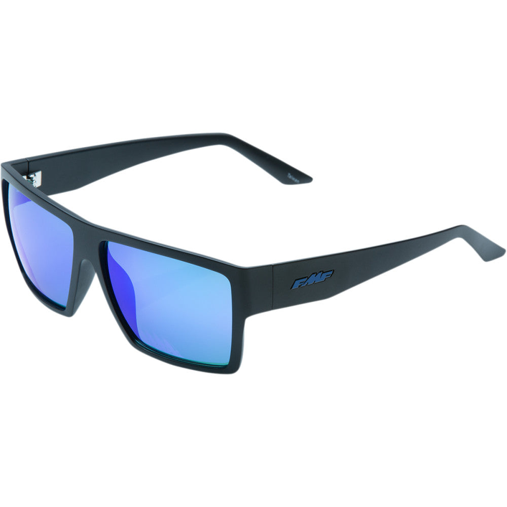 FMF Factory Sunglasses - Matte Black - Blue Mirror Lens F-61502-250-01
