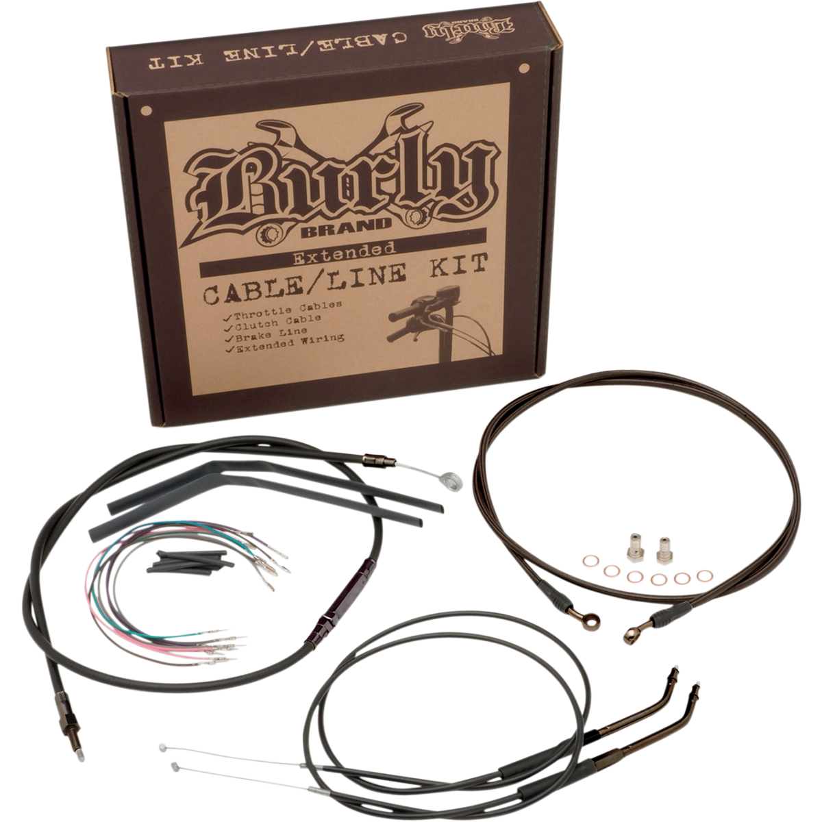 BURLY BRAND Control Kit - 12" Ape Hanger Handlebars B30-1006