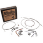 BURLY BRAND Handlebar Cable/Brake Line Kit - Complete - 14" Ape Hanger Handlebars - Stainless Steel B30-1049